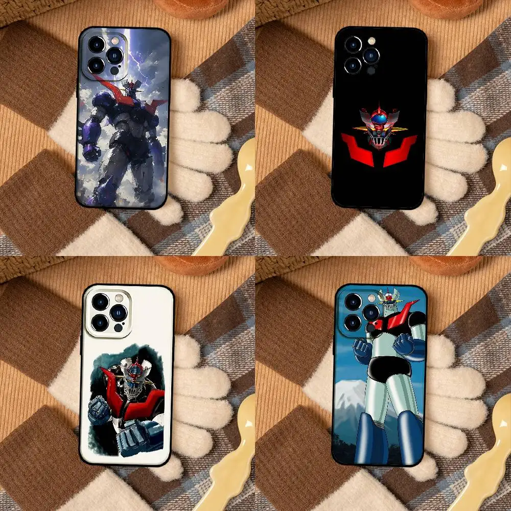 M-Mazinger Z R-Roboter Handyhülle für iPhone 17 16 15 11 13 14 Pro Max X Xr Xs Max 12mini Schwarze Schutzhülle