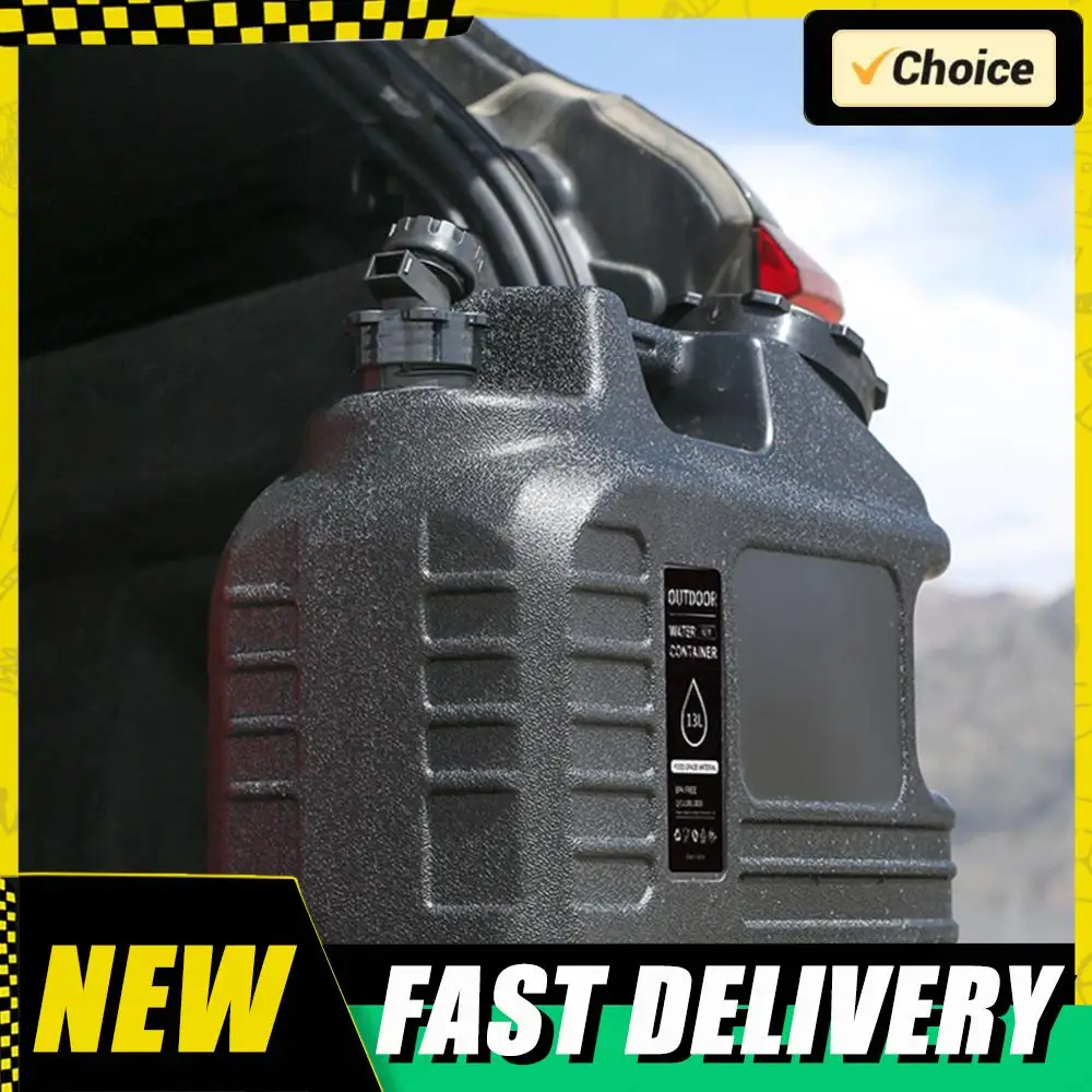 

13л кувшин для воды для кемпинга с патрубком, аварийное ведро для воды, герметичный портативный контейнер для воды для походов, кемпинга, домашнего использования