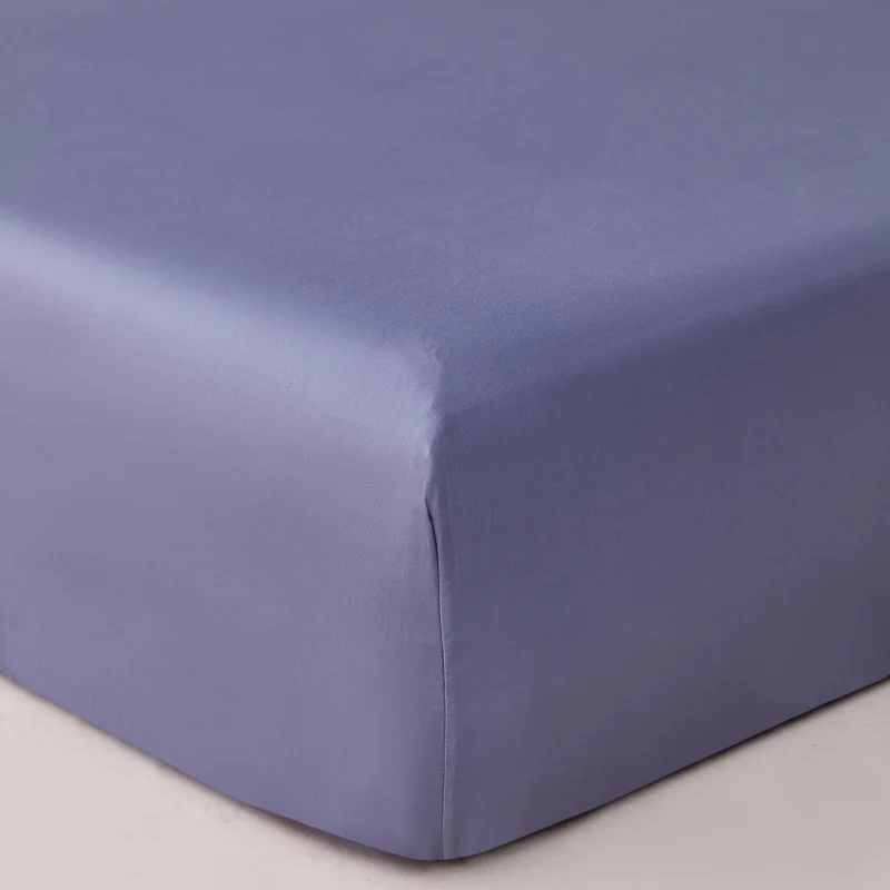 800TC Egyptian Cotton Fitted Sheet with Elastic Band Solid Color Bed Sheet Luxury Mattress Cover Fit Sheet 100/140/160/200x200cm