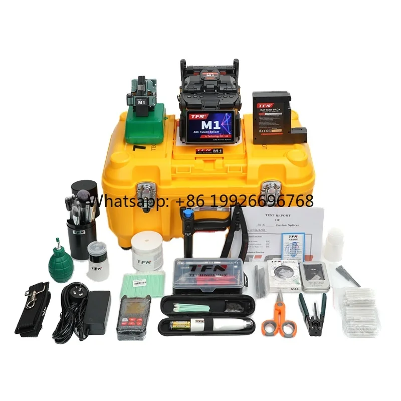 

M1 Fiber Optic Welding Machine FTTH Optical Fiber Splicer 6S Splicing Fastest 15S Heating 5200mAh Battery Fusion Splicer