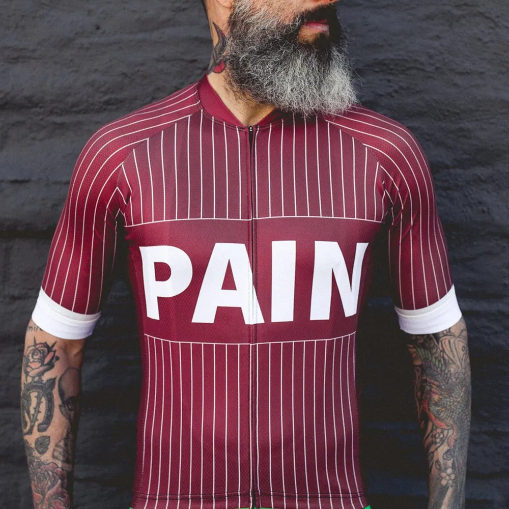 Love The Pain Men Short Sleeve Cycling Jersey Shirt Mtb Quick Dry Jersey Breathable Summer Triathlon Top Maillot Ciclismo Hombre