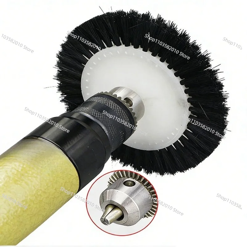 2-Inch Pneumatic T-Type Bristle Polishing Brush Antique Cleaning Speed Adjustable Forward Reverse Rotation