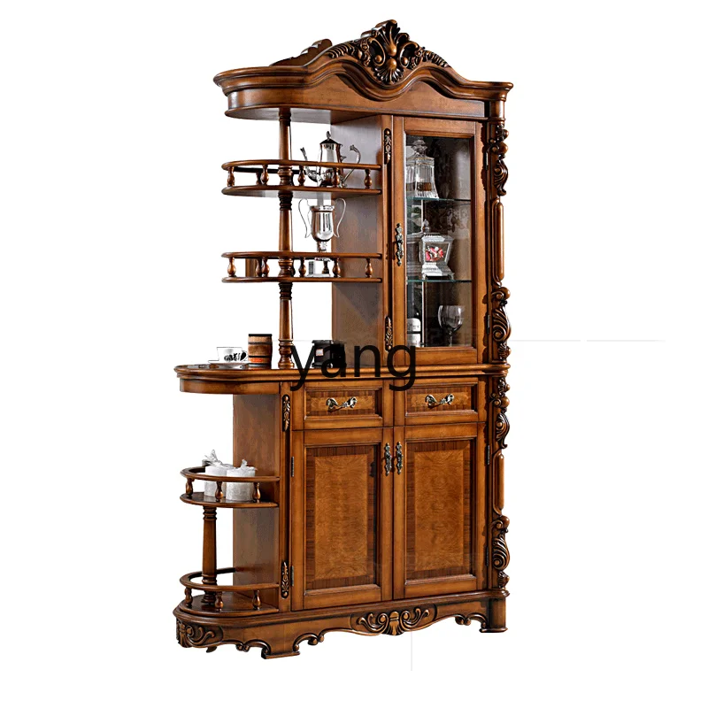 

LH entrance partition cabinet living room double-sided screen wine cabinet solid wood storage household