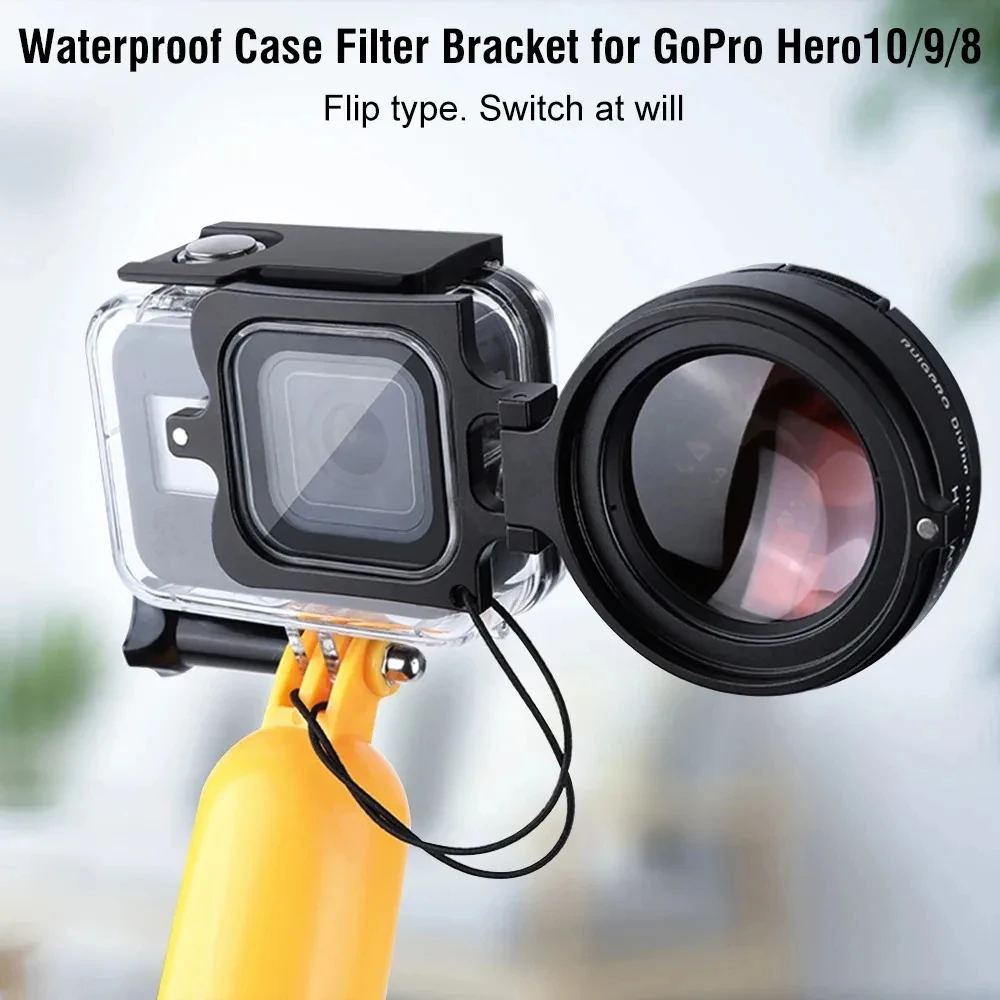 16X Macro Waterproof Filter for GoPro 11 10 9 8 Black Original Submersible Fuchsia Filter + Lens Cap + Action Camera Accessory