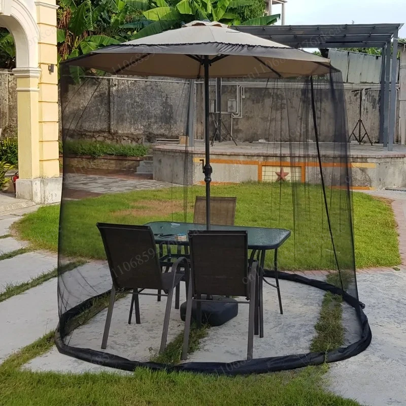 

outdoor mosquito net water pipe increased windproof Garden umbrella net, mosquito net middle column umbrella, desktop umbrella