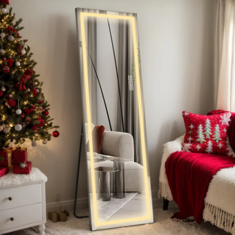 LED Length Wide Standing Tall Size For Bedroom Giant Full Body Large Or With Lights Stand Up Dressing Big Lighted Mirror