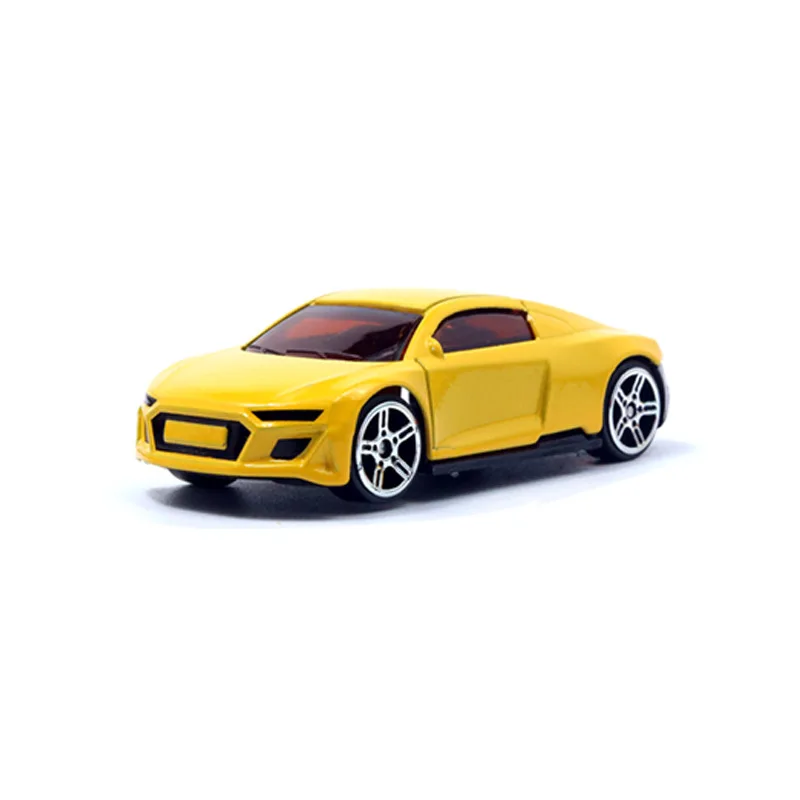 Conjunto de modelo de coche deslizante de aleación 1:64, modelo de coche de juguete para niños, escena, decoración de pastel, adorno, coche deportivo para niños