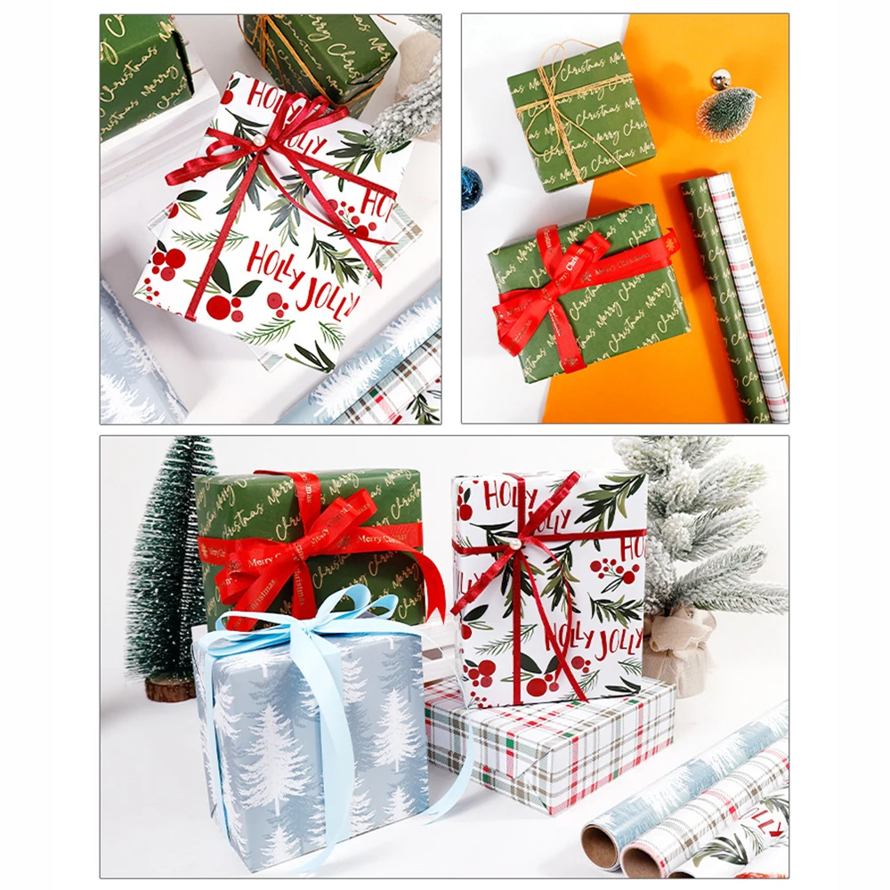 Little Bird Patterns Craft Paper Thin Large Gift Wrap Paper Berry Christmas Tree Paper Festive For Holiday Season Festive Home