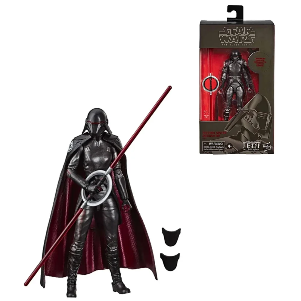 Figura de acción carbonizada de Star Wars para niños, juguete de colección de 6 pulgadas, serie negra #95, Inquisidor de segunda hermana