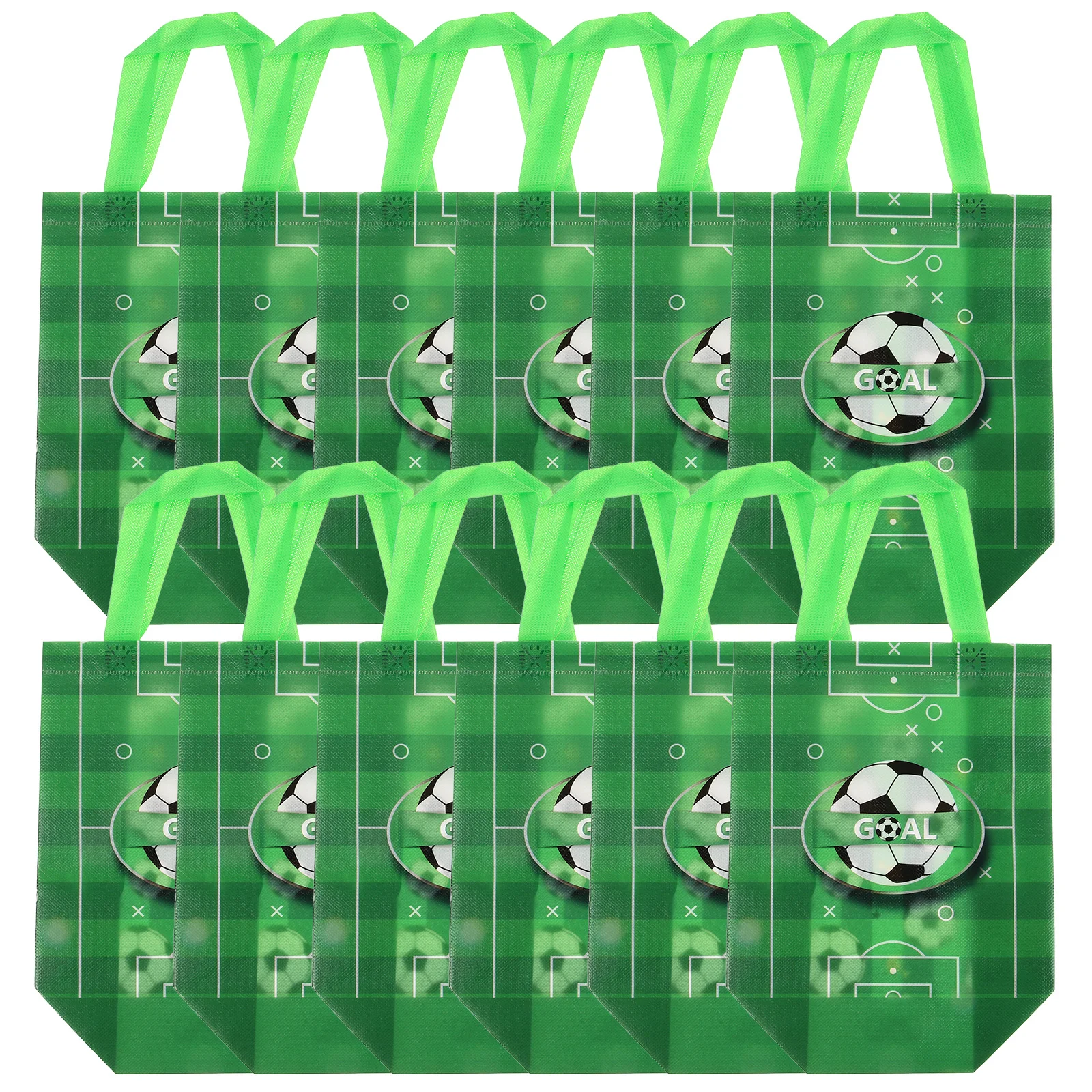 

12pcs Gift Bags for Presents Large Handle Football Snack Storage Party Favor Supplies Non-woven Fabrics Bags Packaging
