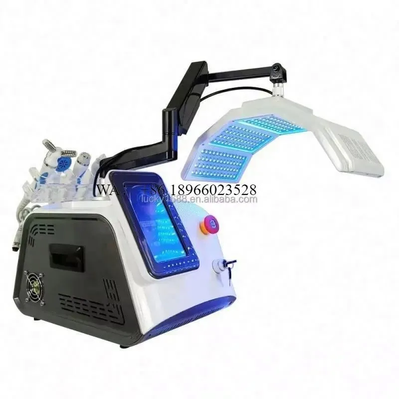 WMWMNU 360 Degree Adjustable 7 Color PDT LED Light for Facial Care Removes Wrinkles Lifts and Tightening