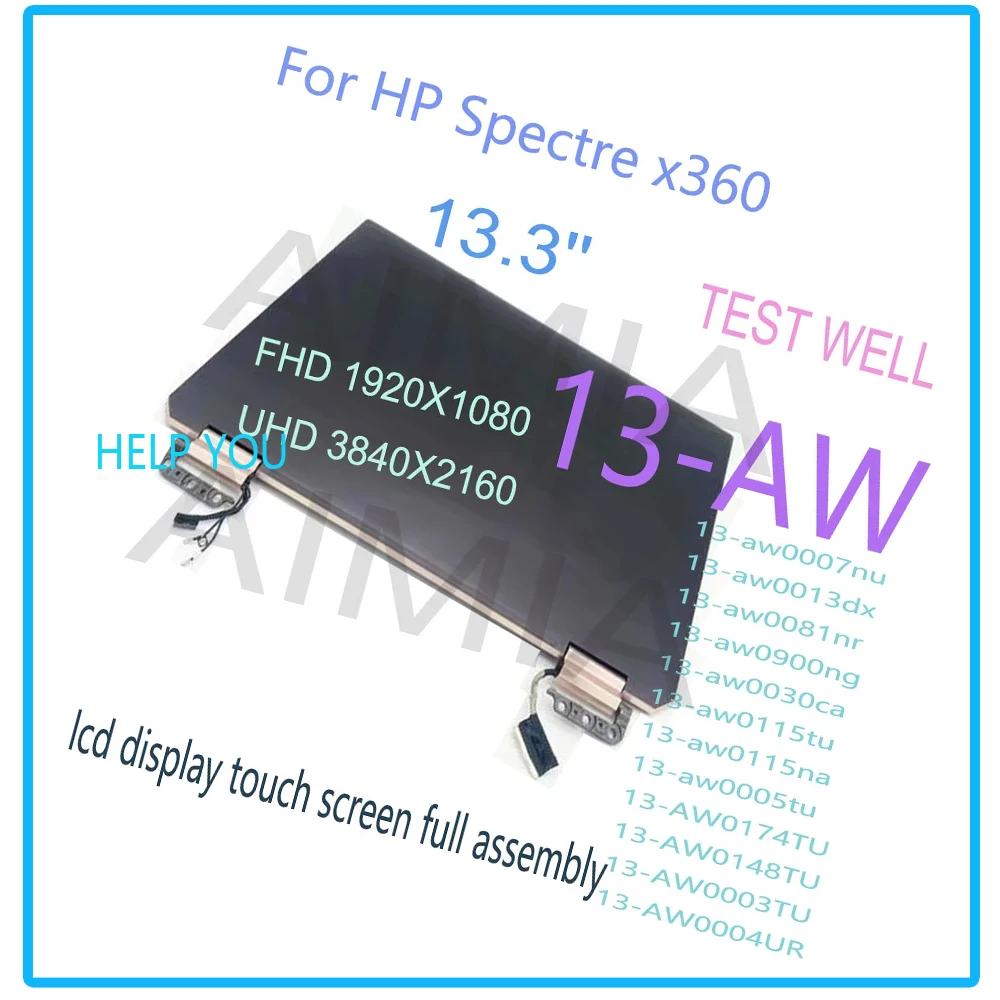 13.3 fhd uhd for hp spectre x360 13-aw 13-aw0003tu 13-aw0004ur 13-aw0007nu 13-aw0013dx 13-aw0004ur lcd touch screen full assembl