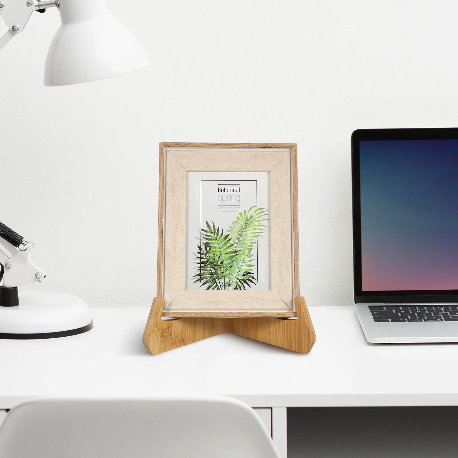 Wood Display Stand Easel Plate Holder Photo Plaque Holder Decorative Cookbook Stand Tabletop Decor for Kitchen Countertop Use