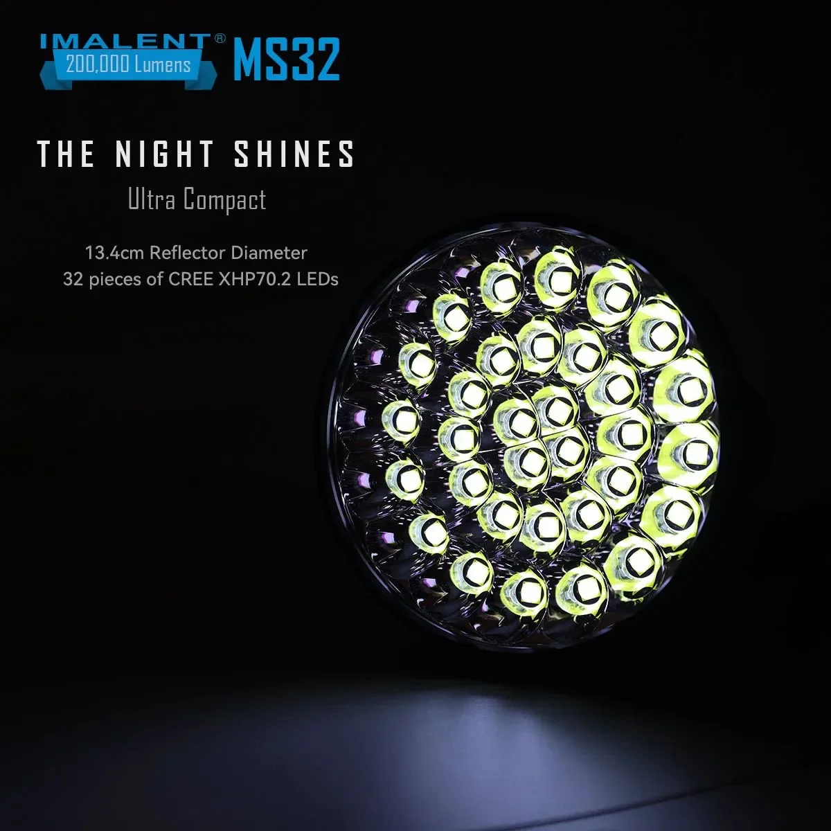 IMALENT MS32 Taschenlampe, 200.000 Lumen, superhell, leistungsstarkes Licht, leistungsstarke, tragbare, wiederaufladbare, wasserdichte Taschenlampe, 1618 m Strahl – Detail 21