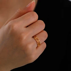 Lemegeton Irish Celtics Knot Vintage Triquetra Heart Rings for Women Gold Color Talisman Amulet Stainless Steel Jewelry Gift