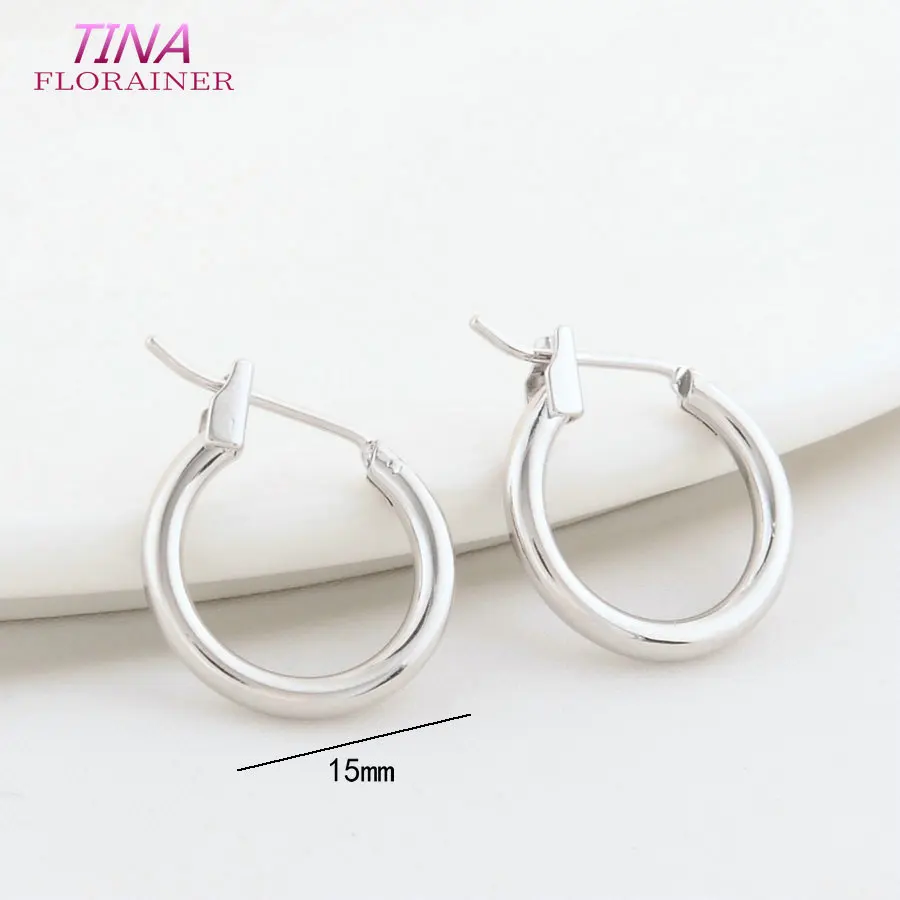 6PCS 15MM 20MM 24K Gold Color Brass Round Earrings Hoops High Quality Jewelry Making Supplies Diy Findings Accessories