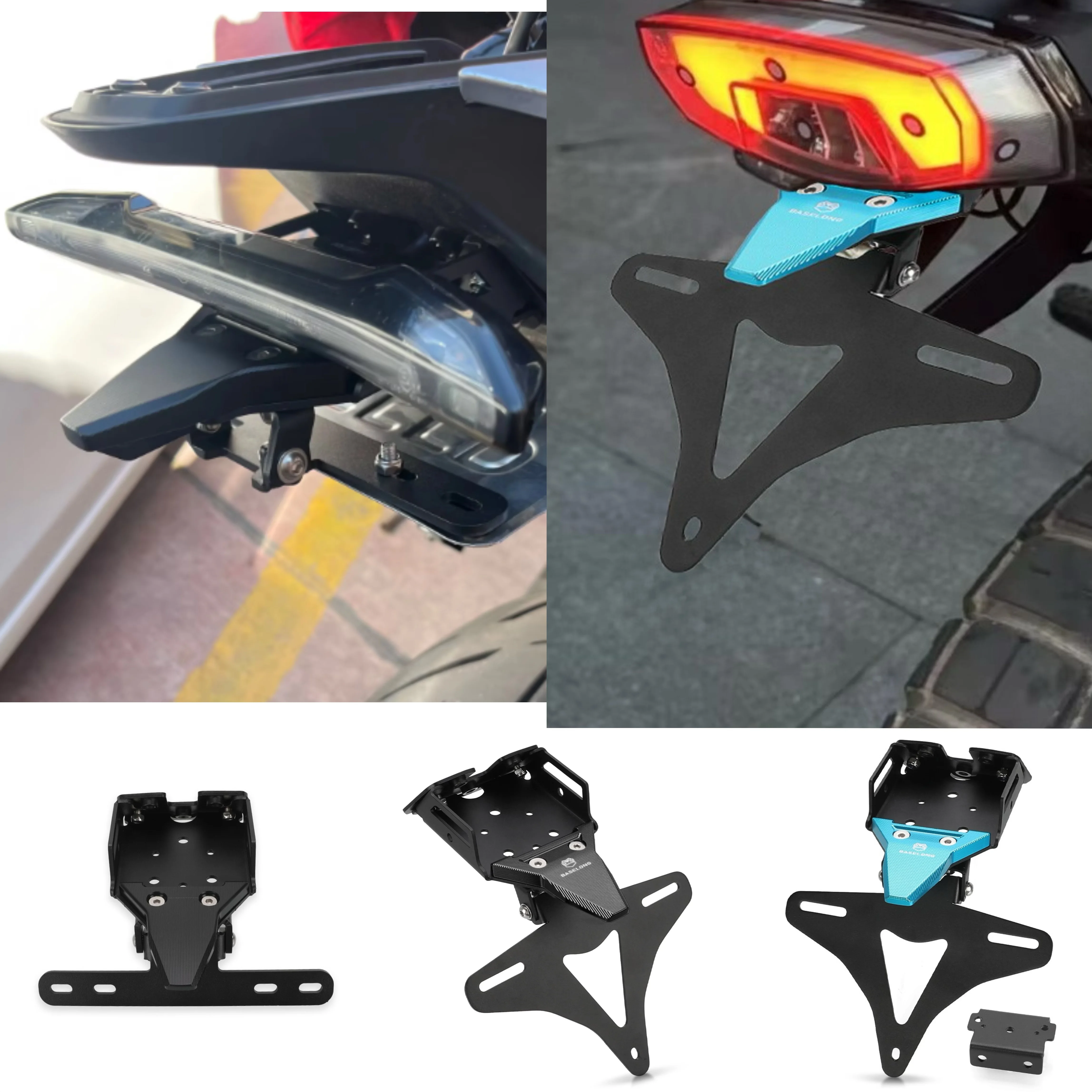 

For CFMOTO 675SR-R 675SRR 675SR/SS/NK 500SR 2026 2027 2028 Rear License Plate Holder Bracket Tail Tidy Fender Eliminator Metals