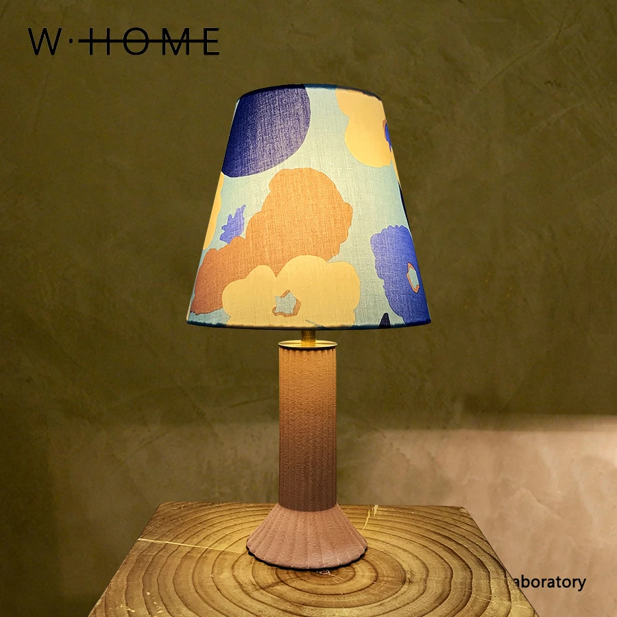 Skirt hem  fabric desk lamp imported Liberty cream medieval children's bedroom ambient light gift