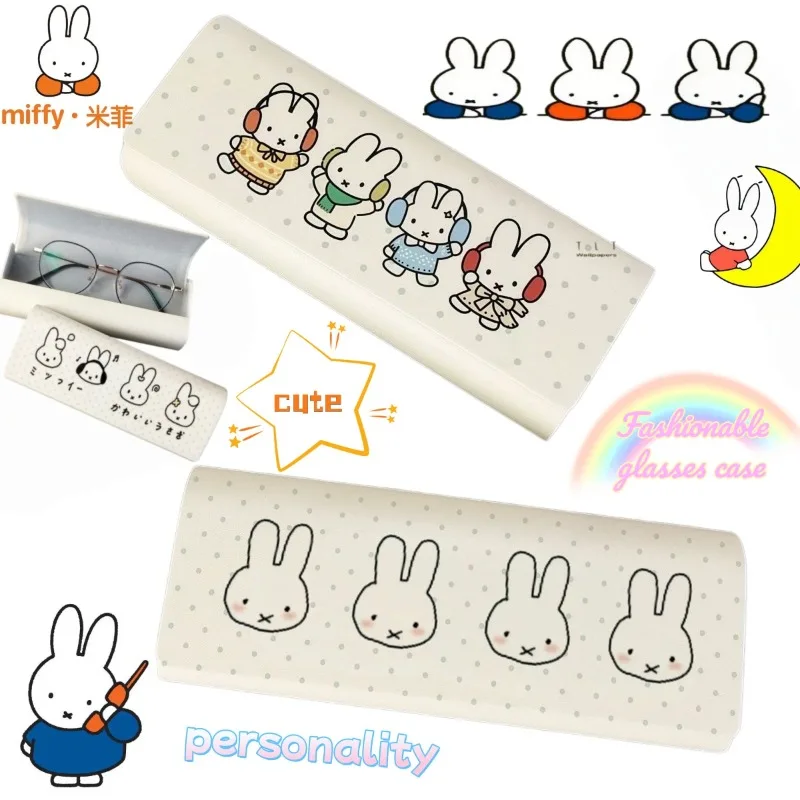 

Miffy Glasses Case Cute Fashionable Cartoon Personalized Creative Student Dirt-Resistant Myopia Glasses Storage Case Gift
