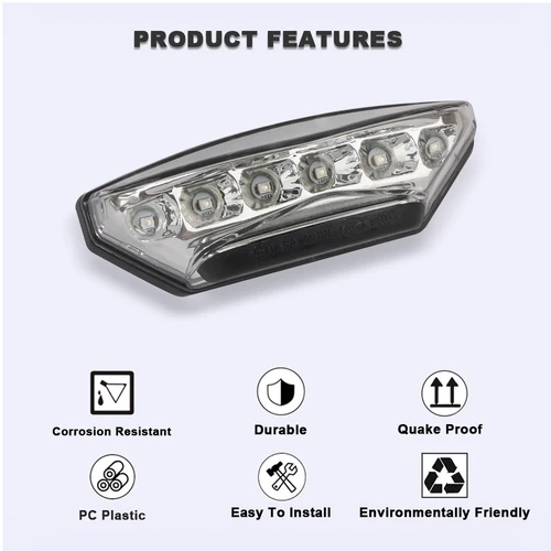 Imagen 2 del producto Conjunto de luz trasera de motocicleta para BMW G310 GS G310GS G310R S1000XR R Nine T LED luz trasera indicador accesorios de lámpara de freno