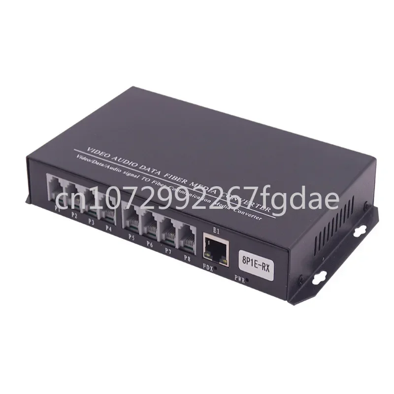 8ch Telephone To Fiber Optic Converter PCM Fiber Optic Voice Fxs/fxo To Fiber Optic Converter 1ch 100M Ethernet