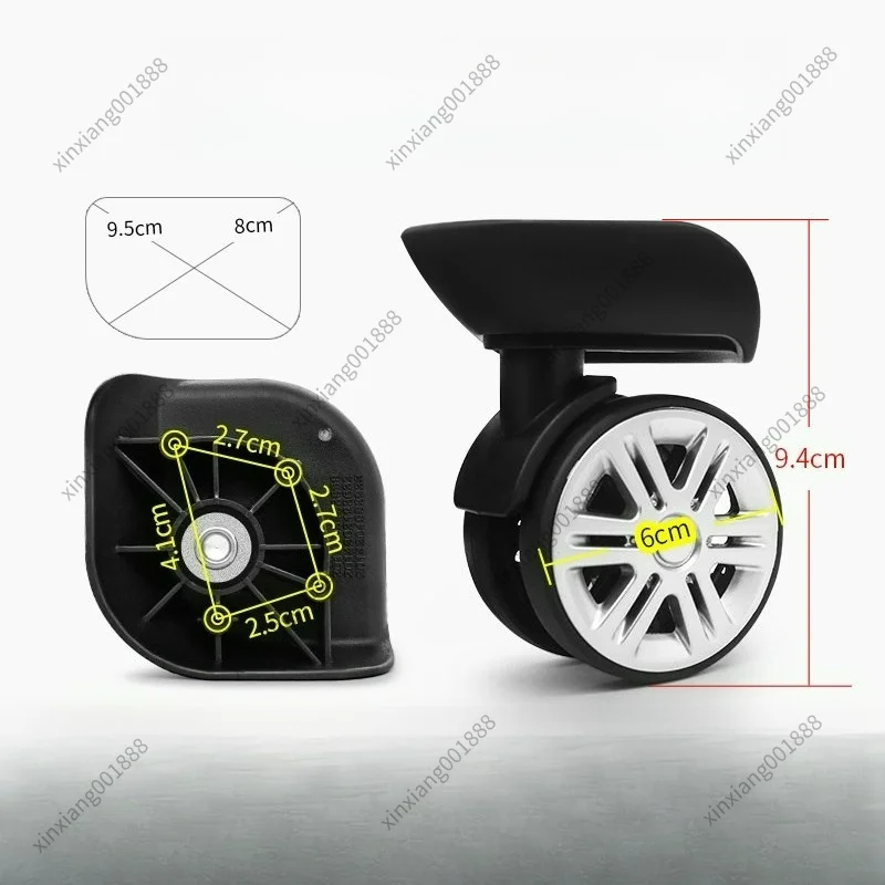For Universal Suitcase Casters A-65 Wear Resistant Replacement Wheels For Delsey French Ambassador POLO Luggage Pulley