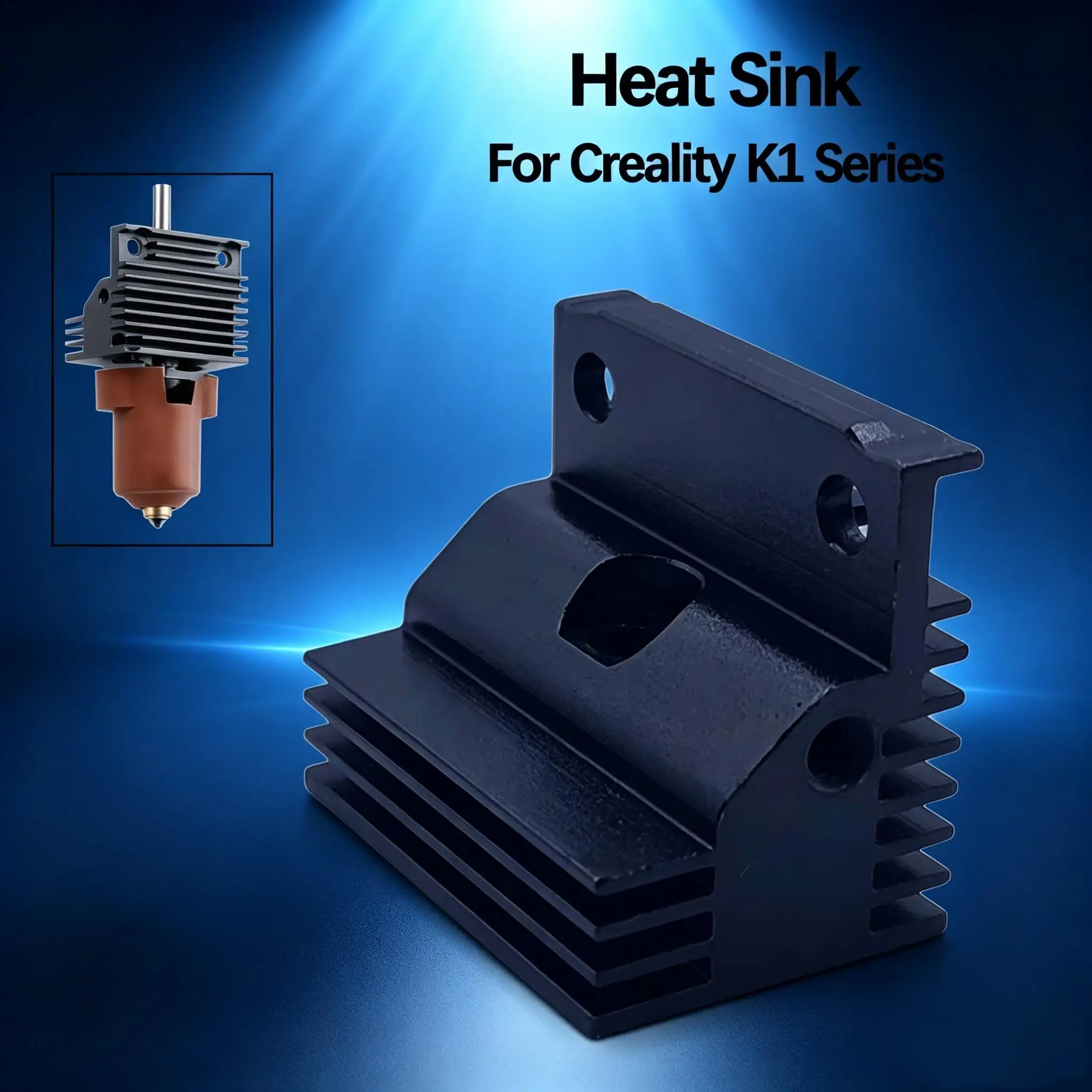 Heatsink For Creality K1/K1C/K1 MAX All-Metal Heat Sink Hotend Radiator For All-in-one Copper Titanium Nozzle Heating Head Kit