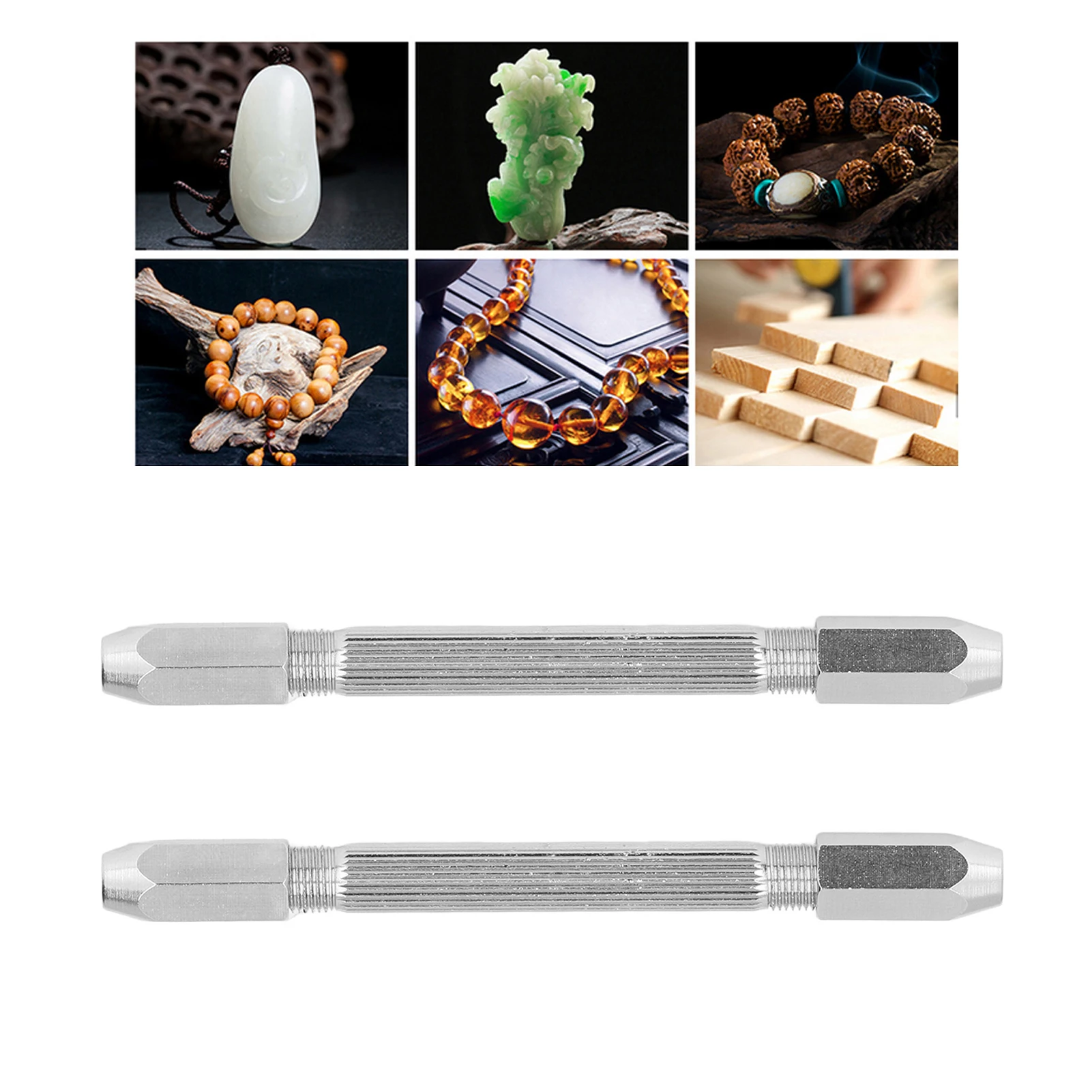 Hand Drill Hex Hand Drill Pin Vise Double Ended Rust Resistant Detachable Manual Tool for Jewelry Making Watch Repair Pin Drill