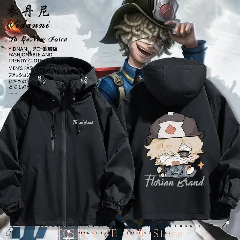 

Game Florian Brande Anime Identity Ⅴ Cosplay Costumes Cartoon Jacket Zipper Men Women Autumn Hoodie Hooded Long Sleeves Coat