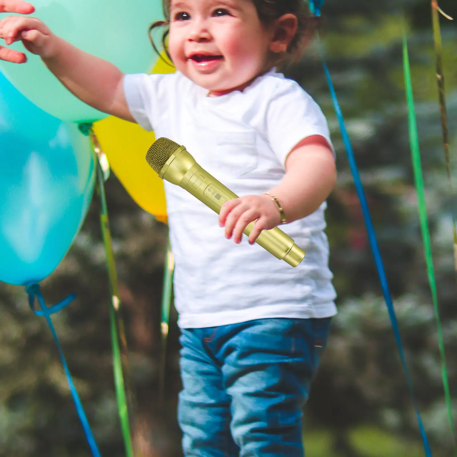 

1Pcs Simulation Microphone Plastic Karaoke Prop Pretend Play Educational Kids Children's Lightweight Safe Stage Party Prop