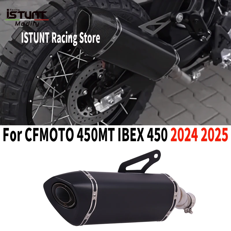 

Slip On For CFMOTO 450MT 450 MT IBEX450 IBEX 450 2024 2025 Motorcycle Exhaust Escape Moto System Middle Link Pipe Muffler