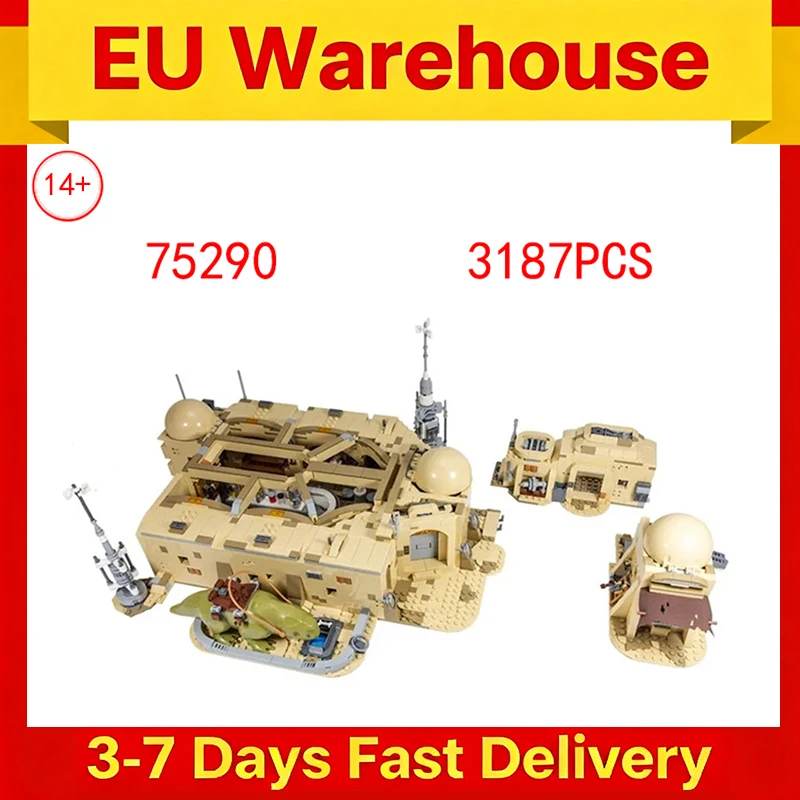 3187 pezzi Casa Mosd Eisley Cantina Building Blocks Fai da te Decorazione della stanza Modello spaziale Adulti Regali di Natale Compatibile con 75290