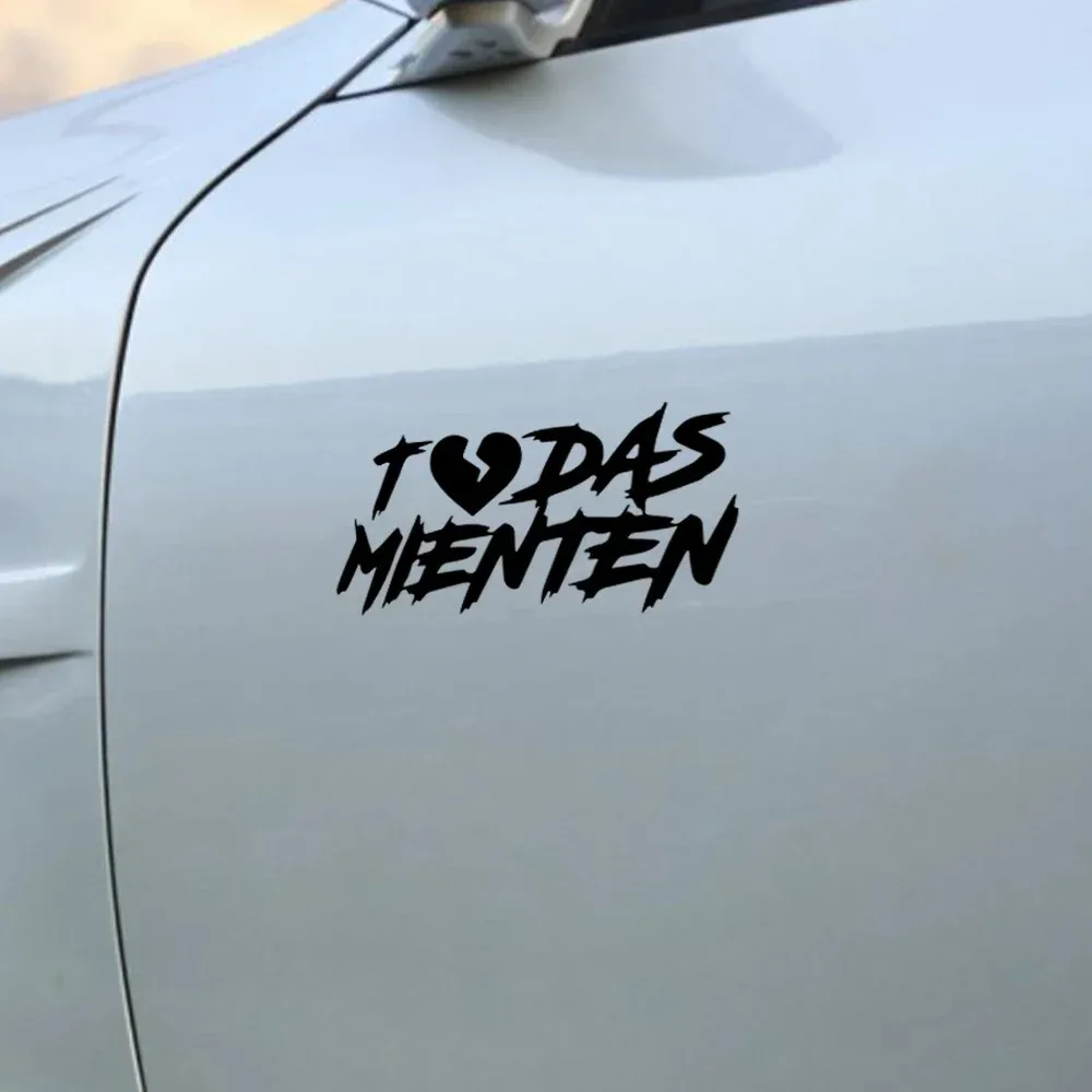 Funny TODAS MIENTEN Car Body Stickers Vinyl Waterproof Automobiles Side Door Window Tank Decals Decoration Styling Accessories