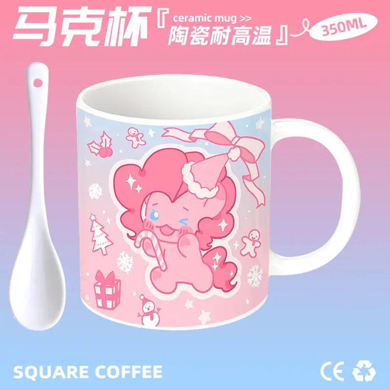 Cartoon Cute My Little Pony Ceramic Cup Pinkie Pie Twilight Sparkle Fluttershy Applejack Rainbow Dash Water Cup Coffee Cup Mug