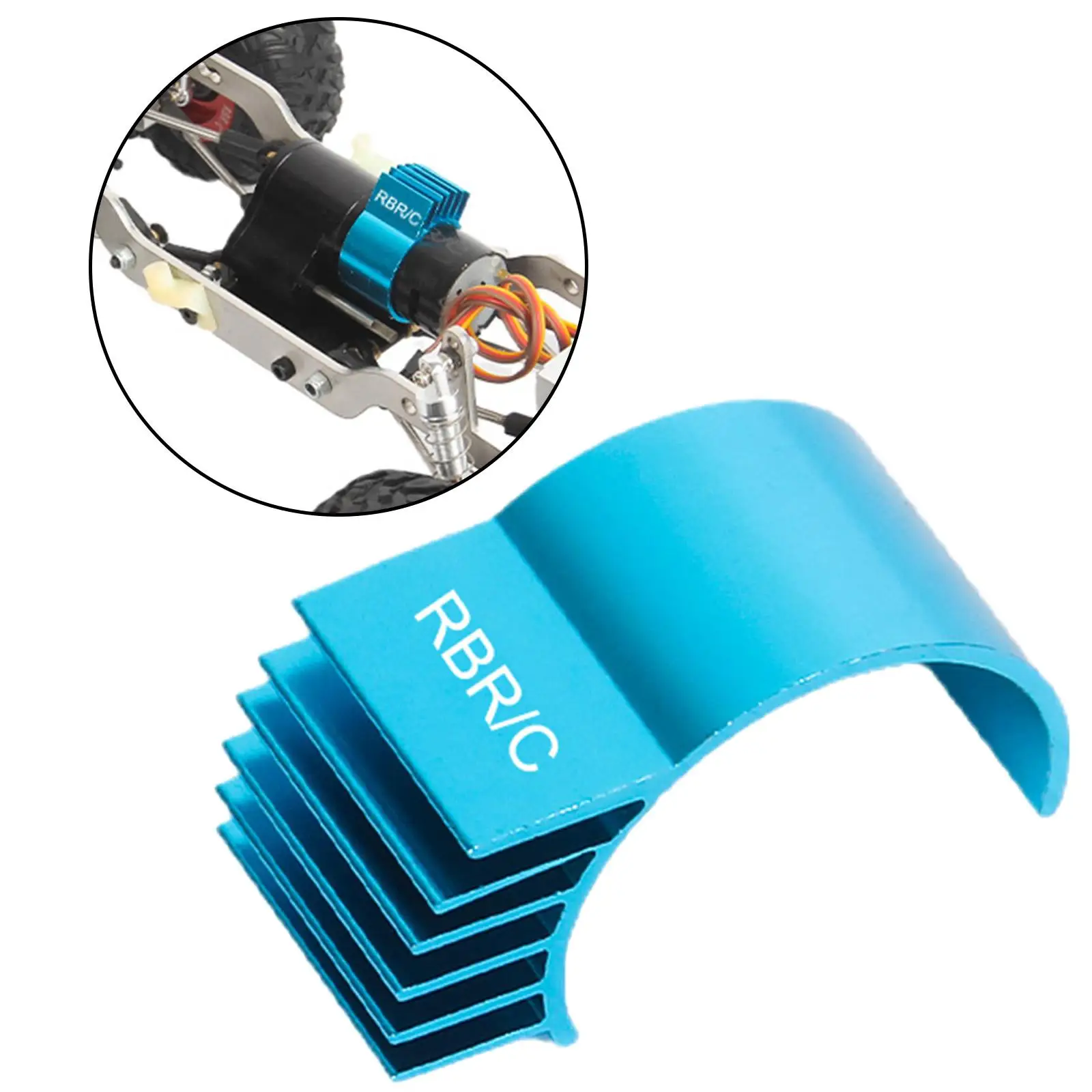 Dissipador de calor térmico para carro RC, aletas de resfriamento de metal, escova elétrica, motor, dissipador de calor para atualização de caminhão de esteira