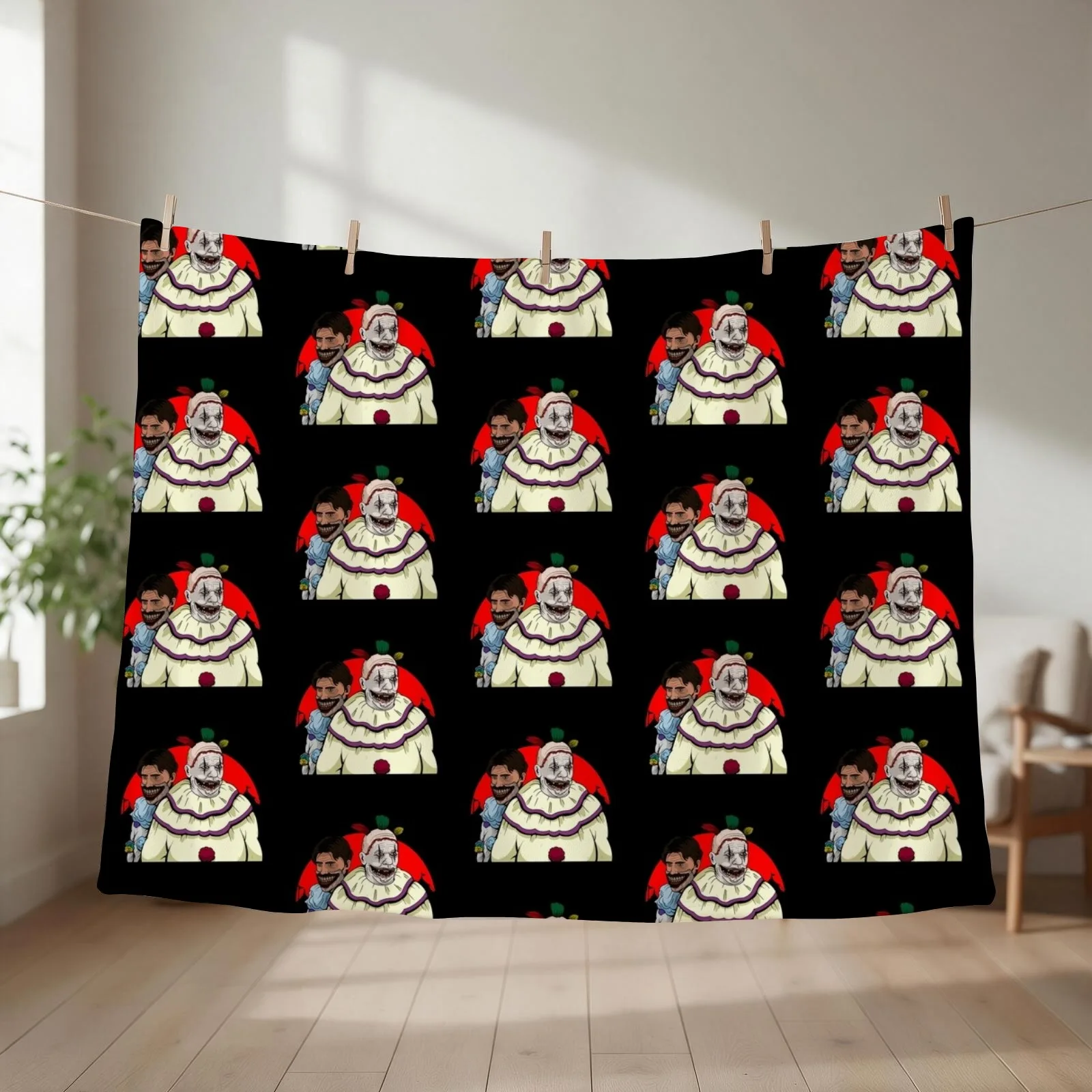 Freak Show Dandy & Twisty the Clown AHS Season 4 Throw Blanket couch cozy soft plush fuzzy picnic outdoor blanket