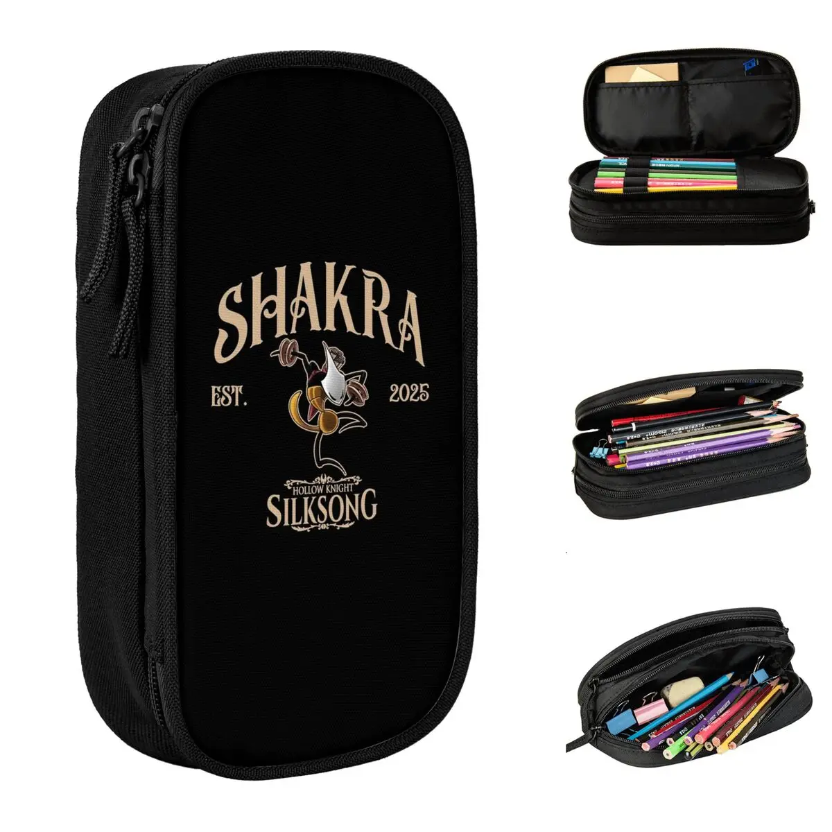 

Shakra Hollow Knight Silksong Pencil Cases Classic Pen Holder Bag Girls Boys Large Storage School Supplies Cosmetic Pencilcases