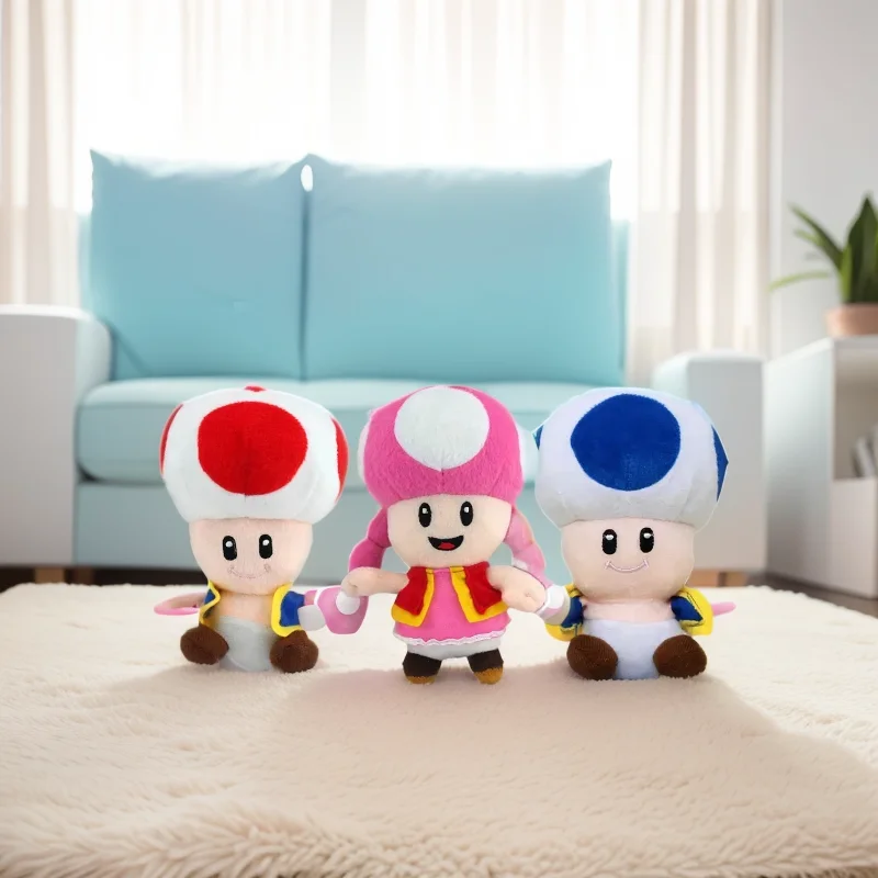 Super Mario Bros. Wonder Mushroom Toad Toadette Ette 6 inch knuffeldier, Nintendo Switch Odyssey Maker knuffel