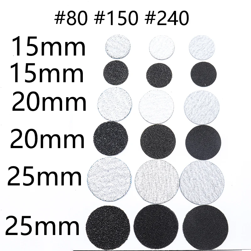 New~Black/White Sanding paper 50/pcs Pedicure Foot Care Tools 15mm 20mm 25mm nail drill bit Disk disc Salon Calluse Replaceable