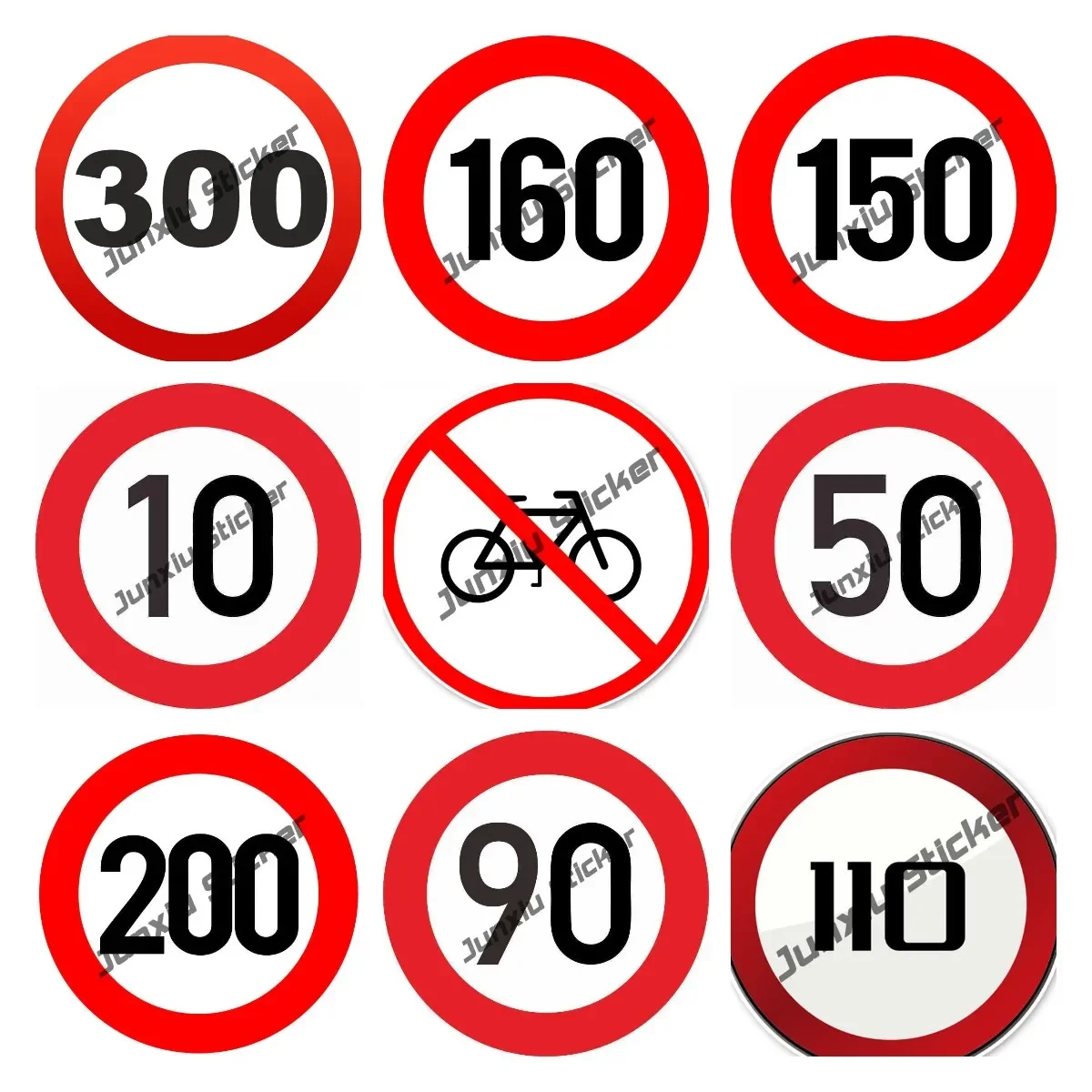 

Speed Number Warning Sign Car Decal Speed Limit Sign Decal Traffic Restriction Car Decal for Car Motorcycle Notebook Waterproof