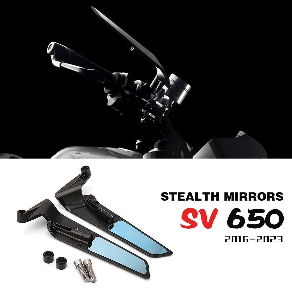 

for SUZUKI SV650 Accessories Stealth Mirrors SV 650 Adjustable Winglet Rearview Mirror For SUZUKI SV650 SV 650 Parts 2016 - 2023