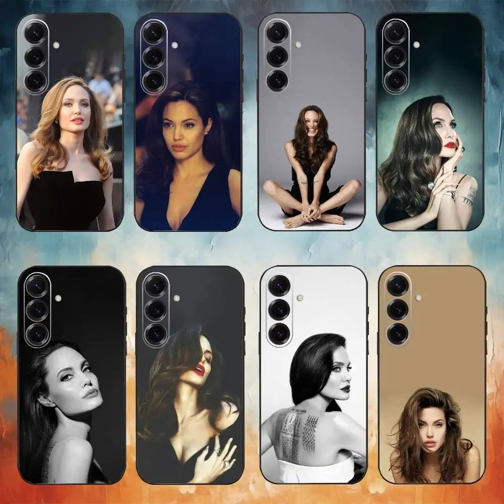 

A-Angelinas J-JolieS Phone Case For Samsung Galaxy A73,A72,A71,A70,A53,A52,A51,Others Soft Black Cover