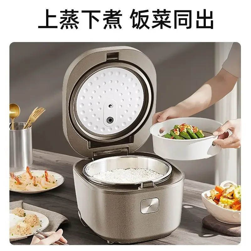 316L Stainless Steel 0 Coating Rice Cooker 4L Household Smart Electric Cooker New Model for 3-4 People