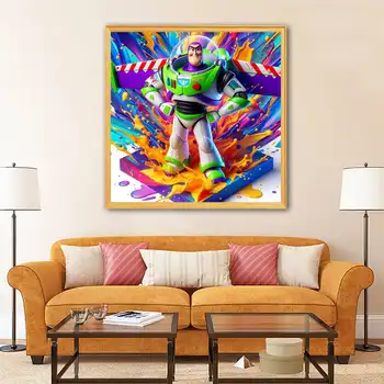 迪士尼DIY 5D鑽石畫巴斯光年全鑽馬賽克卡通刺繡玩具總動員適合初學者家居裝飾 6 最佳銷售 巴斯光年原版 - №5