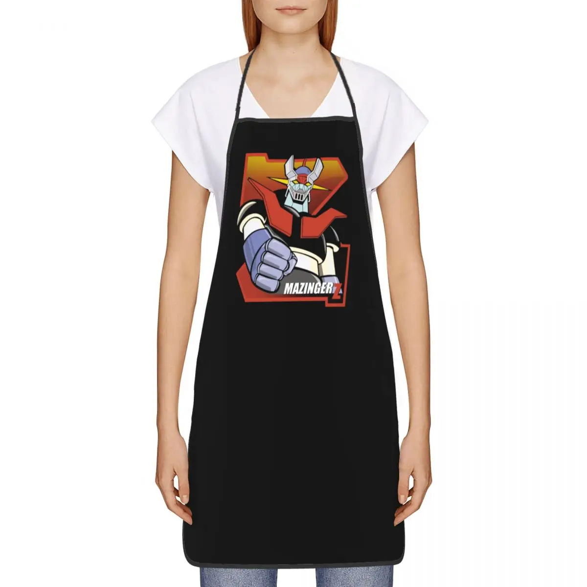 Mazinger Z Anime Apron Women Men Unisex Bib UFO Robot Grendizer Cooking Kitchen Tablier Cuisine Chef Painting