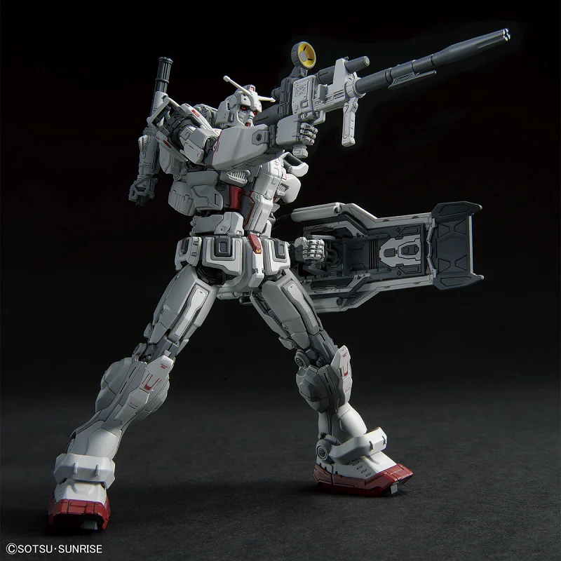 Bandai Original Gundam Anime Figures HG 1/144  REQUIEM FOR VENGEANCE RX-78 GE GUNDAM EX RFV Gunpla Action Figure Toys