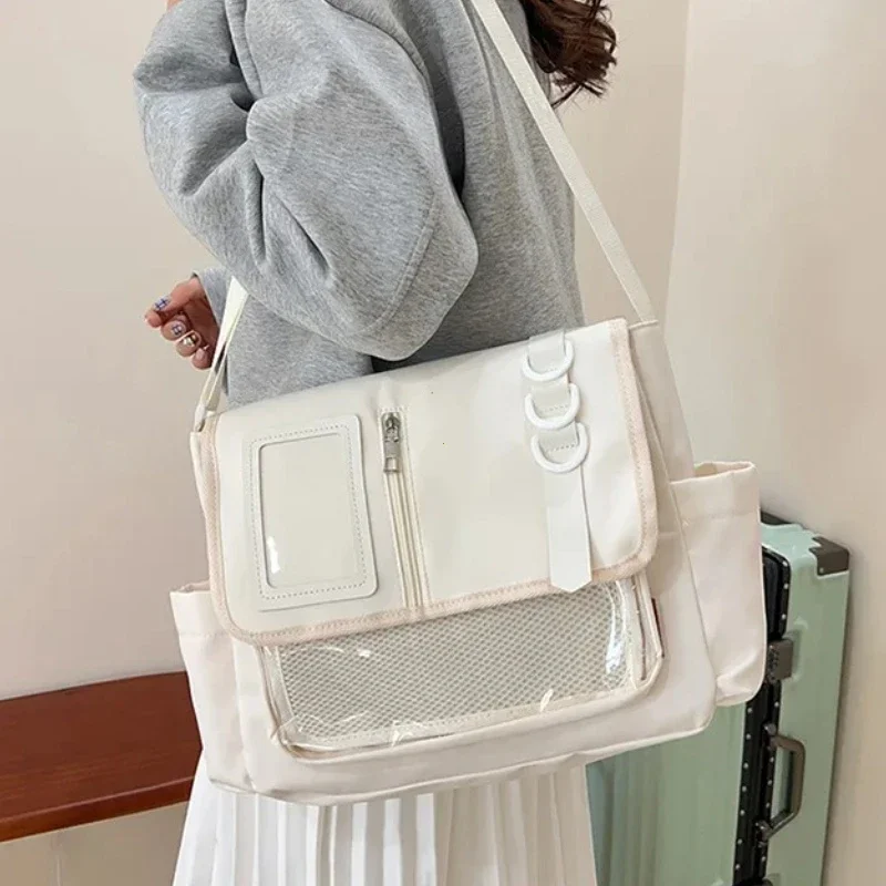 Y2K اليابانية لتقوم بها بنفسك شارات عرض Plaat Ita Harajuku Schooltassen ل Meisjes جديد شفاف Itabag Schouder Crossbody Tas