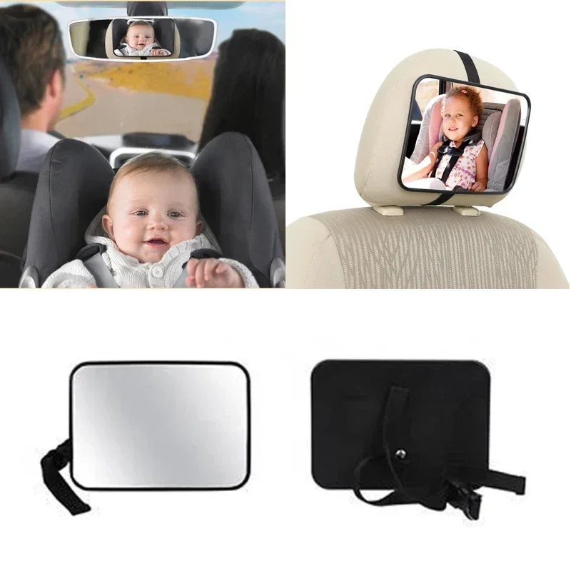 Cermin spion mobil, cermin bayi untuk keselamatan, cermin Interior, kursi mobil Universal, Monitor, keselamatan bayi, berkendara