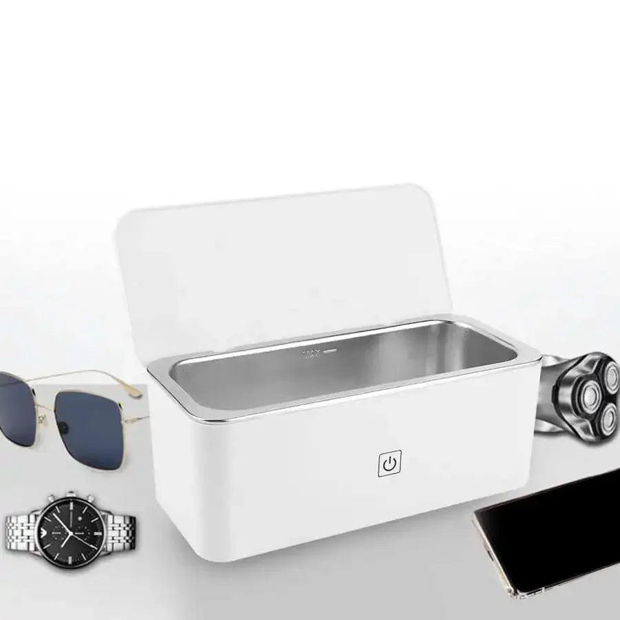 Mini Ultrasonic Cleaner 450ml for Glasses Jewelry - Portable Cleaning Equipment, Chinese Plug 220V