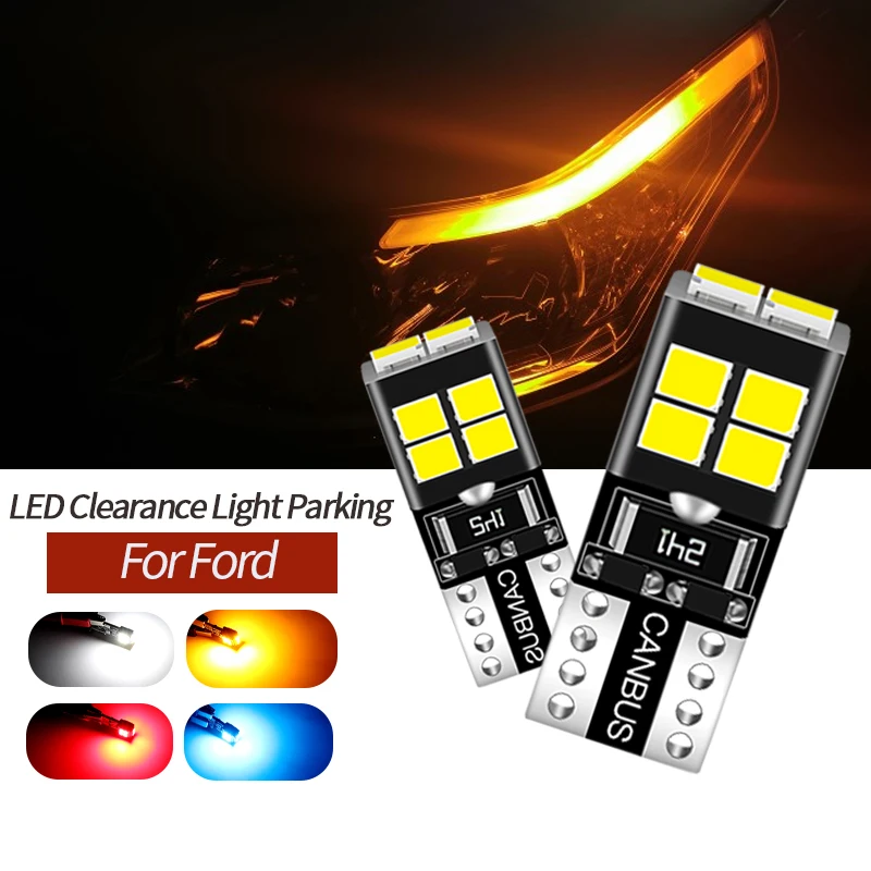 2x T10 W5W CANBUS LED Side Parking Lights Marker Lamps Bulb  For Ford Focus 2 3 4 1 C-Max Fusion